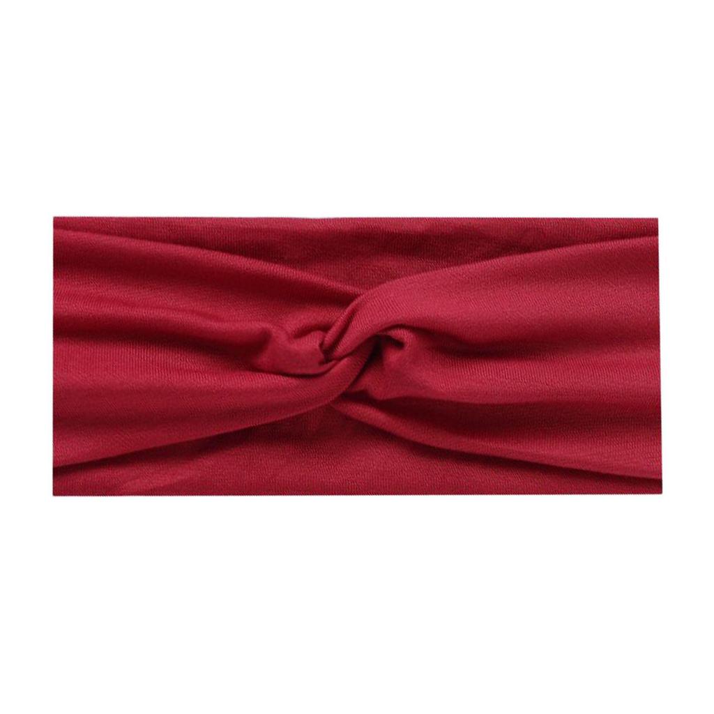 Faixa de Cabeça Larga Antiderrapante de Cor Sólida Estilo Boêmio Europeu para Yoga, Exercícios e Corrida Femininos