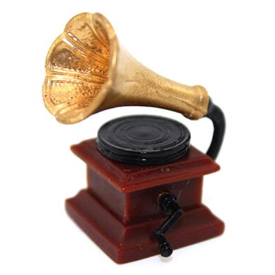 1Pcs 1:12 Miniature Retro Phonograph Dollhouse Diy Doll House Decor Accessories