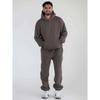 Comfrt Solid Color Embroidery Fleece Oversize Couple Hoodie Casual Loose Sweatpants Set