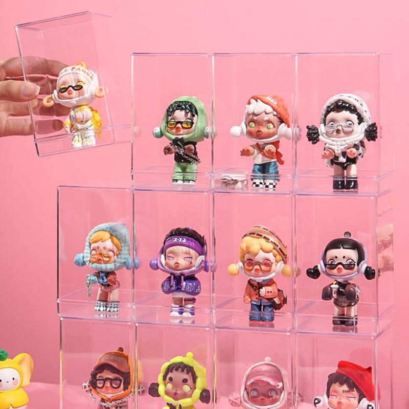 Stackable Acrylic Mystery Box Storage Display Frame Single Transparent Doll Box