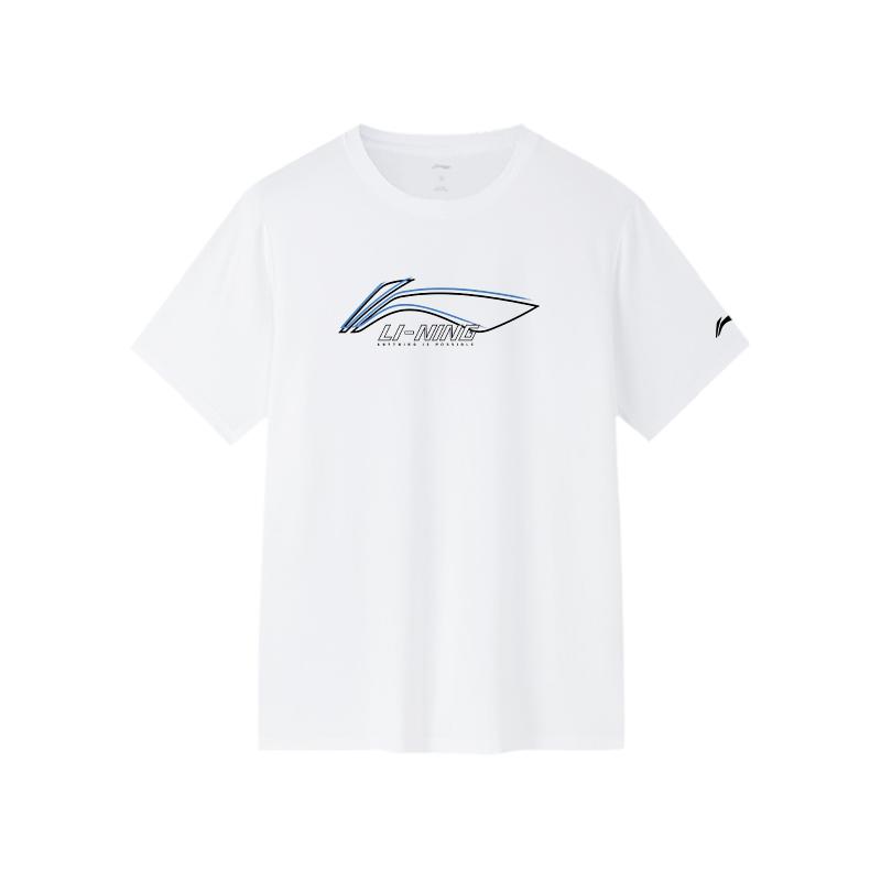 

Li-Ning Quick-Dry Training Running Fitness Breathable Sweat-Absorbing Cool Short Sleeve T-Shirt Unisex Tops White ATSU877-1-W-TPU18 XL