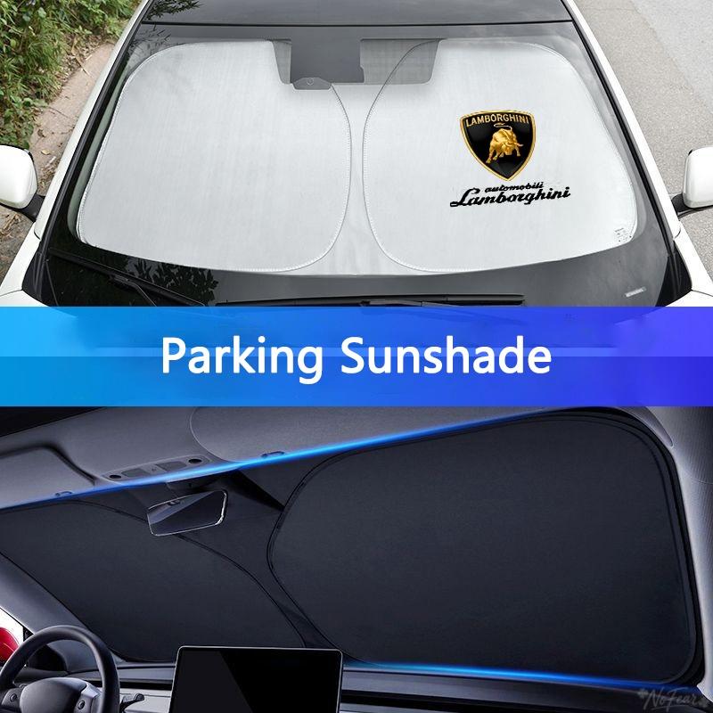 Headrest Car Front Windshield Sun Visor Foldable Sun Shade Cover For Lamborghini LP570 LP610 Urus LP700 LP770 Gallardo Aventador  zz44