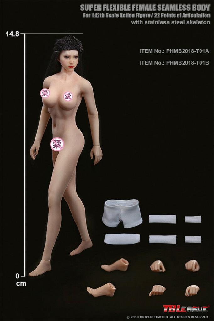 1/12 Scale Female Seamless Body With Super Flexible Articulation For Creative Play