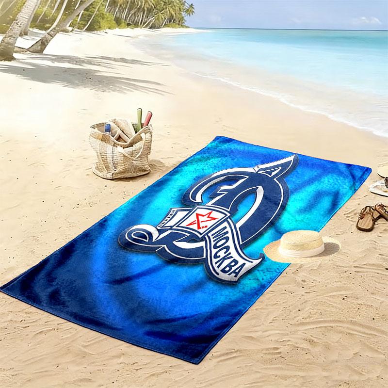 Dynamo Moscow Rush Print Beach Towel, Large Soft Quick Dry Towel for Beach Camping Swimming