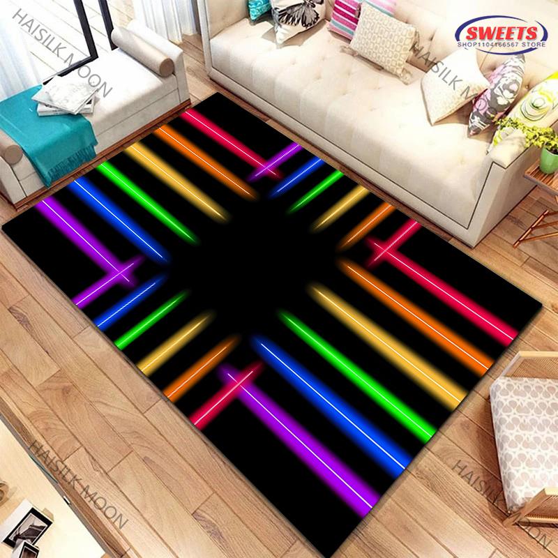 

Next Day Shipping! Neon Cross Trendy Carpet Rug for Living Room Bedroom Office Area Decorative Mat Kids Play Non-slip Rugs Gift 40x60cm