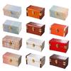 1:12 Dollhouse Miniature Suitcase Vintage Leather Luggage Box Storage Box Model Doll House Home Scene Decor Accessories