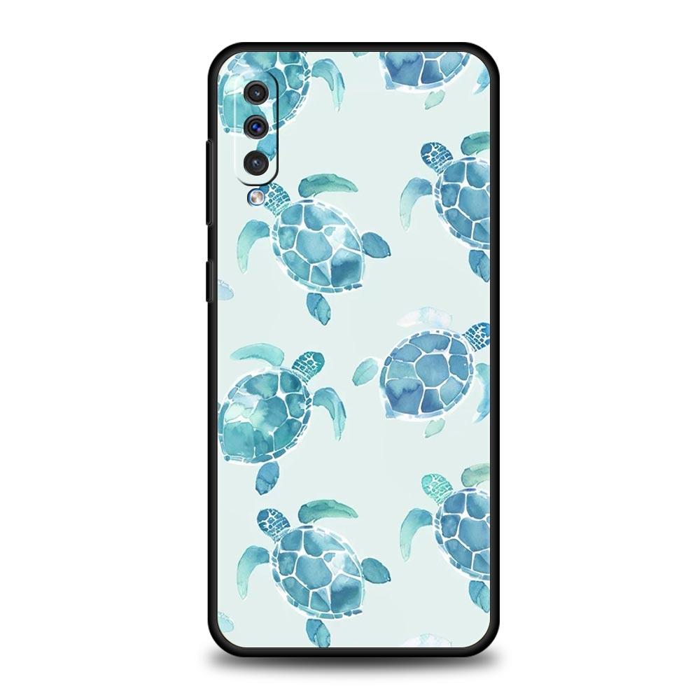Phone Case For Samsung A56 A36 A26 A54 A52 A24 A14 A50 A70 A40 A20E A06 A12 A22 A34 A42 A32 5G A04s A16 Cover Cool Ocean Turtle