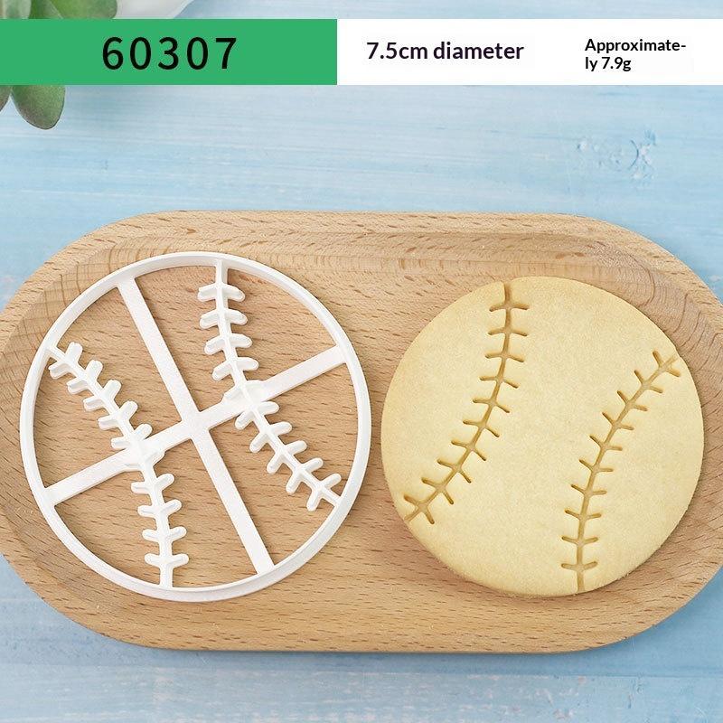 Sports Ball Baking Cutter Non-Toxic Easy Demold Rugby Tennis Football Shaped Mold for Kids Baking Class Activity