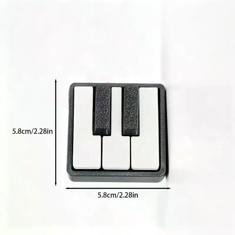 Mini Piano Keyboard Fidget Clicker Toy Soft Press Feeling Portable Keychain For Kids Adults Stress Relief Daily Use