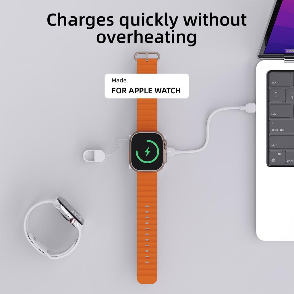 Bonola Magnetic Watch Wireless Charger For Apple Watch 11/Ultra/10/9/8/7/6 Fast Charging Dock Type C Cable for iWatch 5/4/3