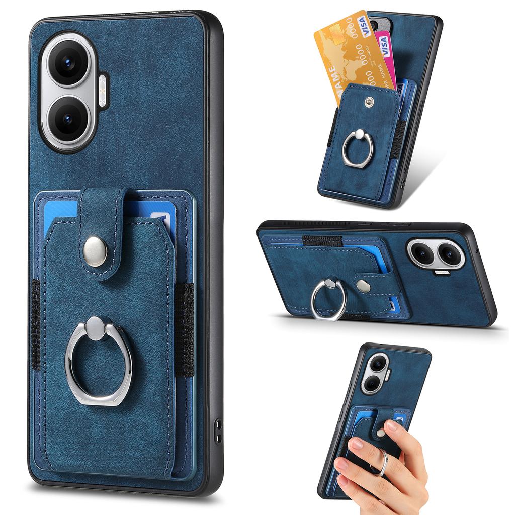 For Xiaomi Redmi Turbo 4 Pro 5G Phone Case Leather Back Cover with Card Slots Kickstand