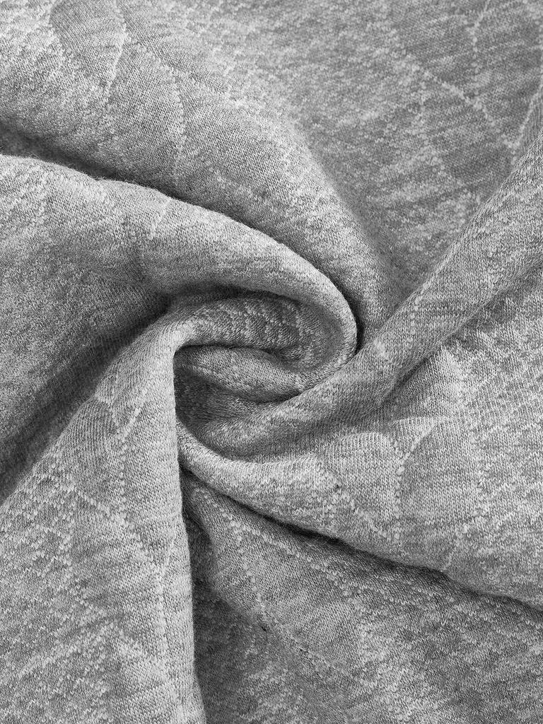 American Retro Stand-Up Collar Patchwork Knit Pullover Sweatshirt