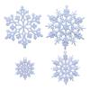 Yousheng 36 Pcs Christmas Snowflake Ornaments Glittered Snowflake Hanging Decoration for Christmas Indoor Winter Wonderland Decor