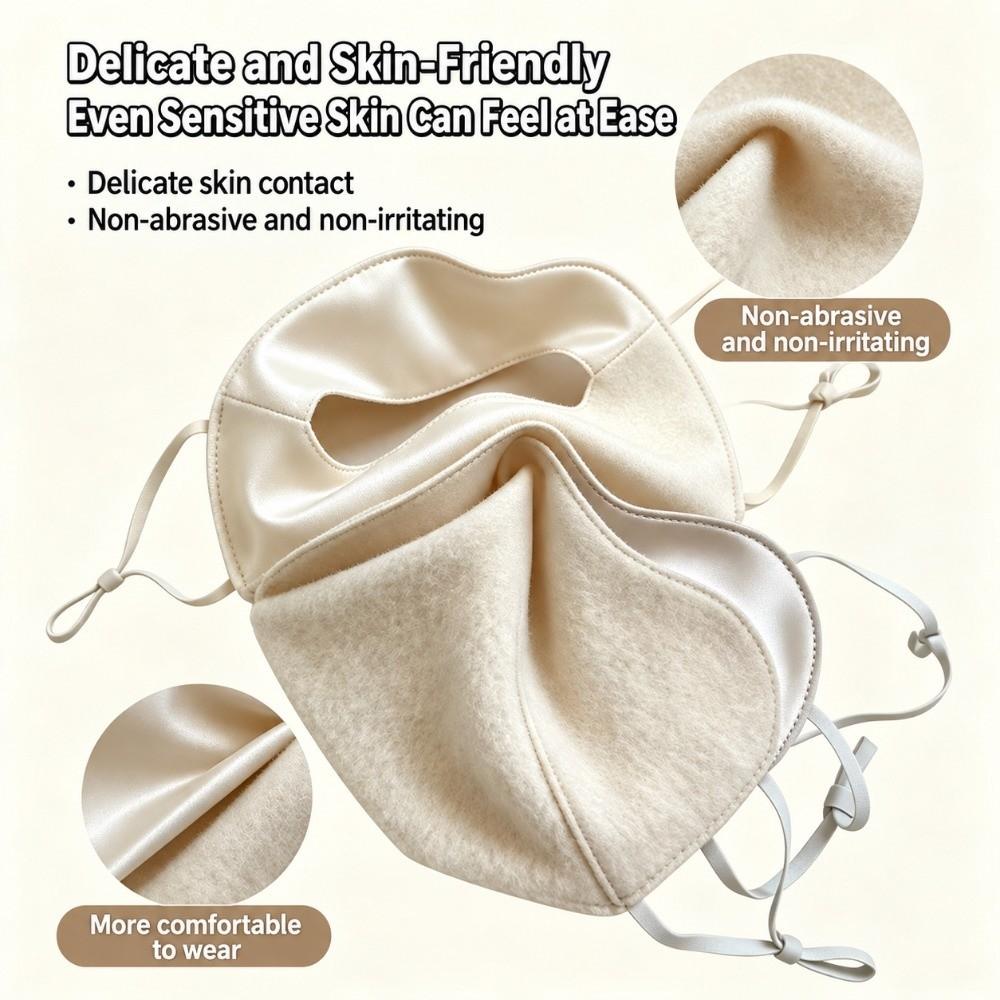 Inner Layer Silk Full Face Cover Anti Cold Warm Face Shield Soft Winter Face Mask Winter Travel
