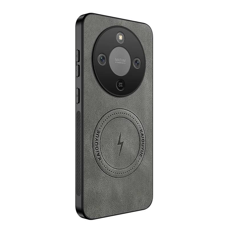 

Чехол для Honor X9d 5G для Magsafe Роскошный из овечьей кожи PU кожа Магнитный Матовый Чехол для Honor X9 D X9D X70 Противоударный Бампер for Honor X9D серый