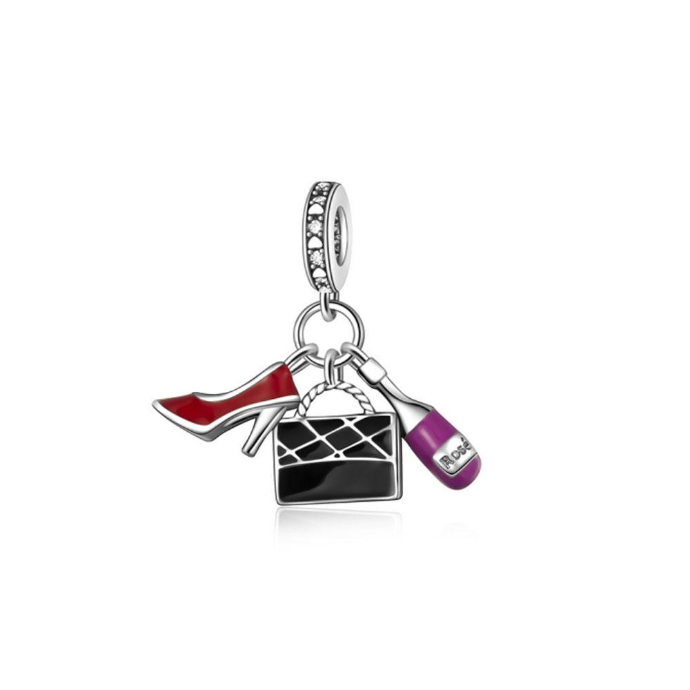 925 silver Red Christmas series Charm Apple snowman reindeerBead Fit Original Bracelet Ladies Exquisite Accessories Jewelry