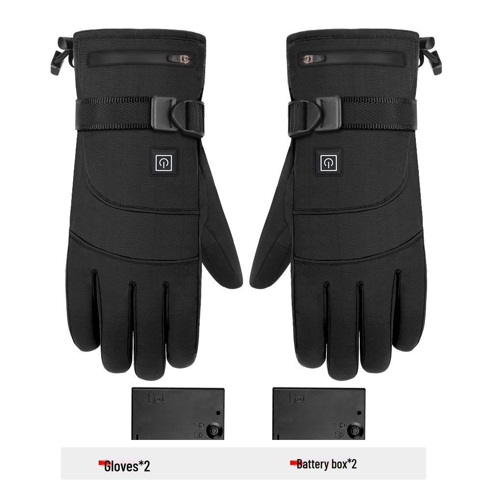 Touchscreen Heated Winter Riding Gloves: Windproof, Waterproof, Warm for Skiing & Motorcycling.