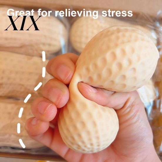 Peanut Fidget Toy 1/3/5Pcs Shaped Squeeze Stress Relief Decompression Hand Exercise Relaxation Ball Simulated Food Sensory