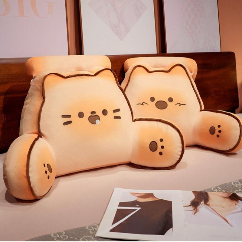 Removable washable cushions Bedhead backrest mat Cartoon butter biscuit pillows soft and comfortable sofa cushion lazy person Waist and Neck Pillow