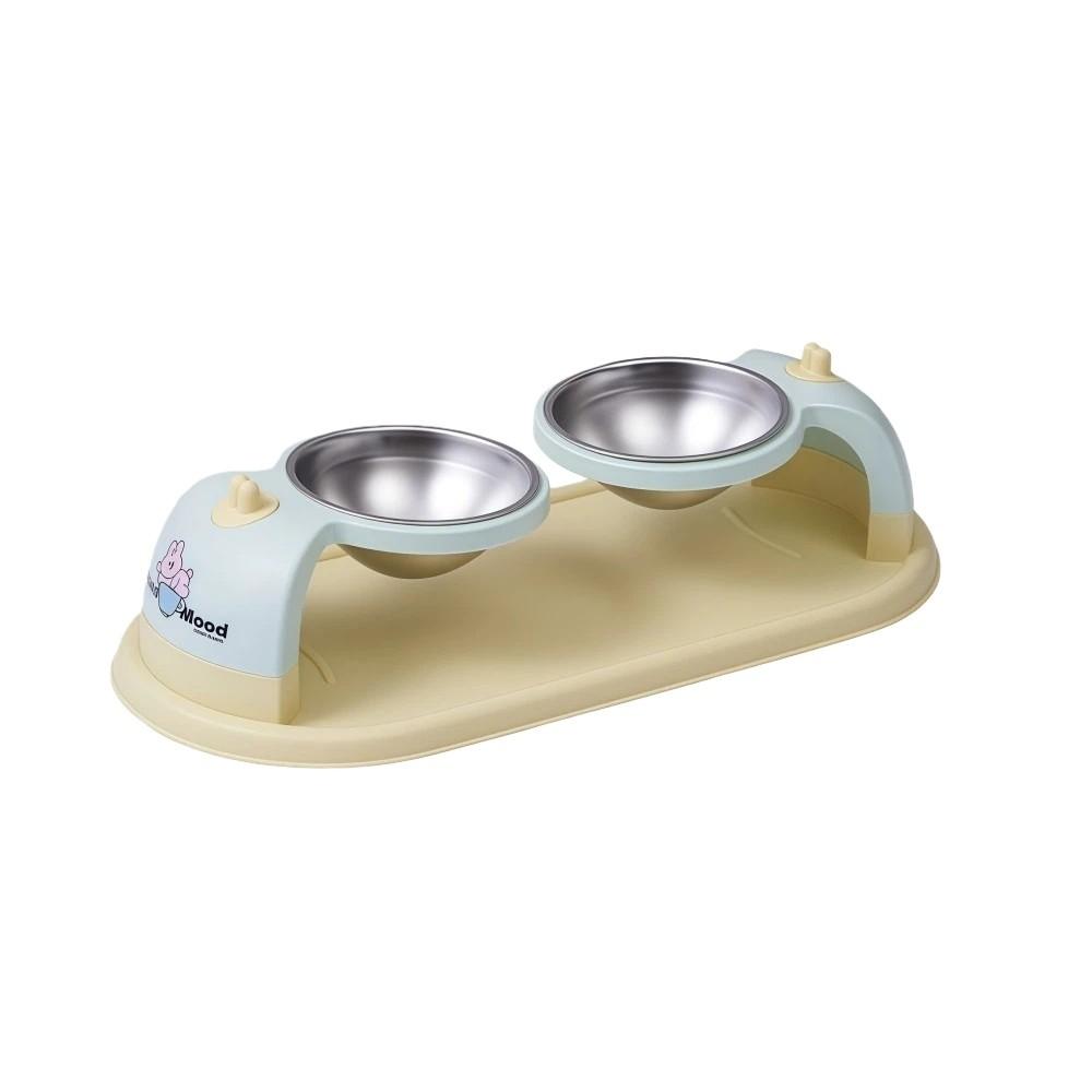 Stainless Steel Cat Food Bowl Non-Slip Adjustable Height Pet Bowl High Base Preventing Tipping Over Dog Water Bowl Pet Feeding