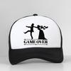 Game Over Bride Groom Bachelor Party Baseball Cap Casual Funny Unisex Summer Breathable Mesh Trucker Dad Hat Casquette
