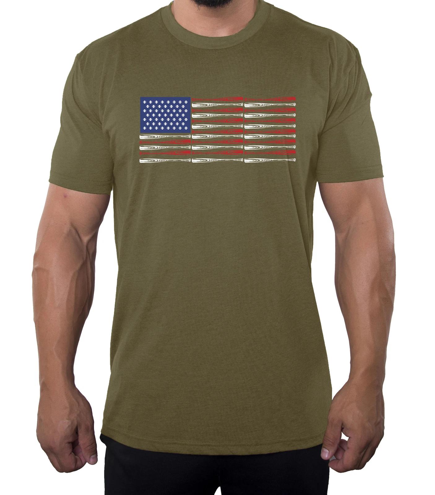 Baseball Flag T-Shirt, Gaphic Tees, Vintage Baseball Shirts L