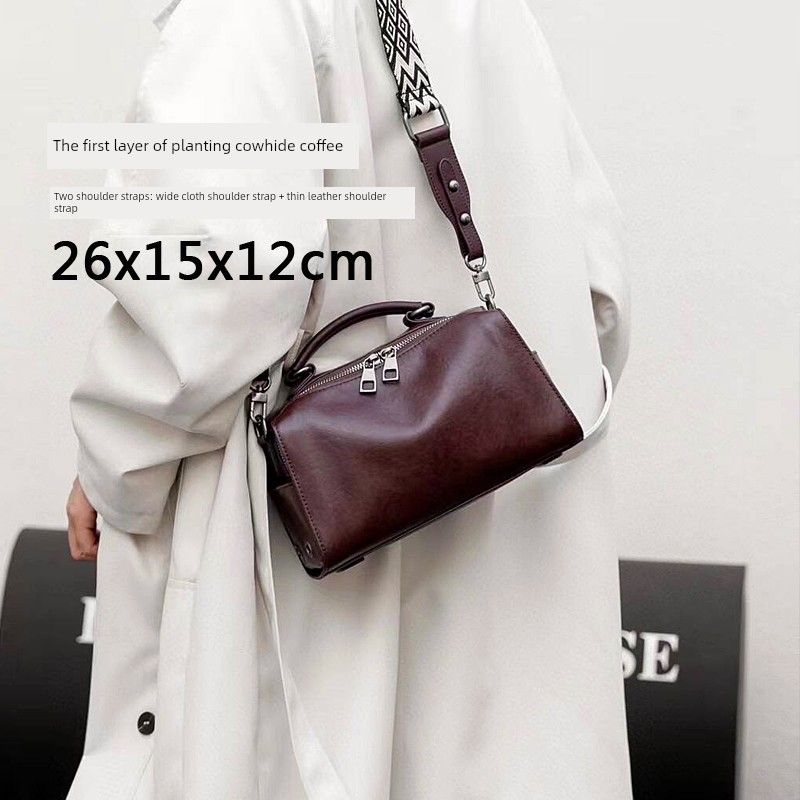 [Clearance Special Offer] First Layer Cowhide Women Bag Genuine Leather Bag Skeleton-Skin