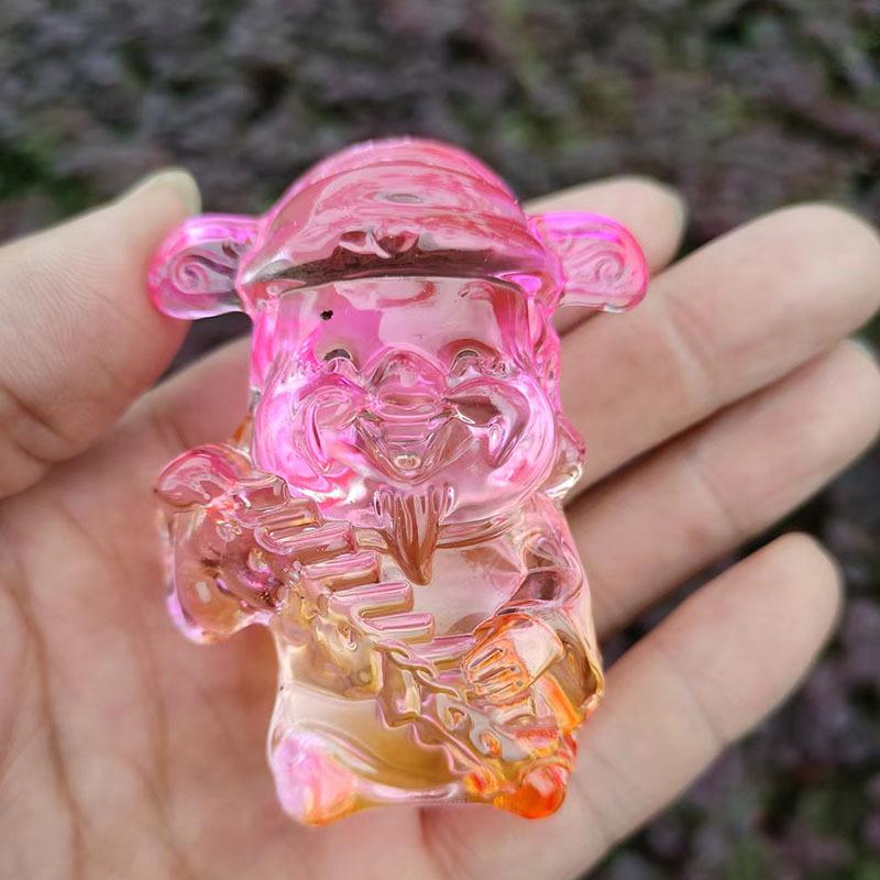 Crystal Glass God of Wealth Ornament: Home & Wedding Decoration Gift