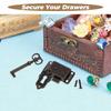 1Set Vintage Lock Set Cabinet Drawer Lock with Key for Jewelry Box Cupboard Cabinet Desk Furniture Zinc Alloy Iron