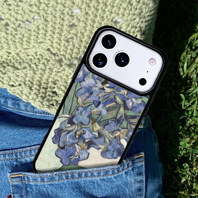 Irises Painting Phone Case Cover Compatible with for IPhone 17air 16e 15 14 13 12 11Pro Max 17 Air