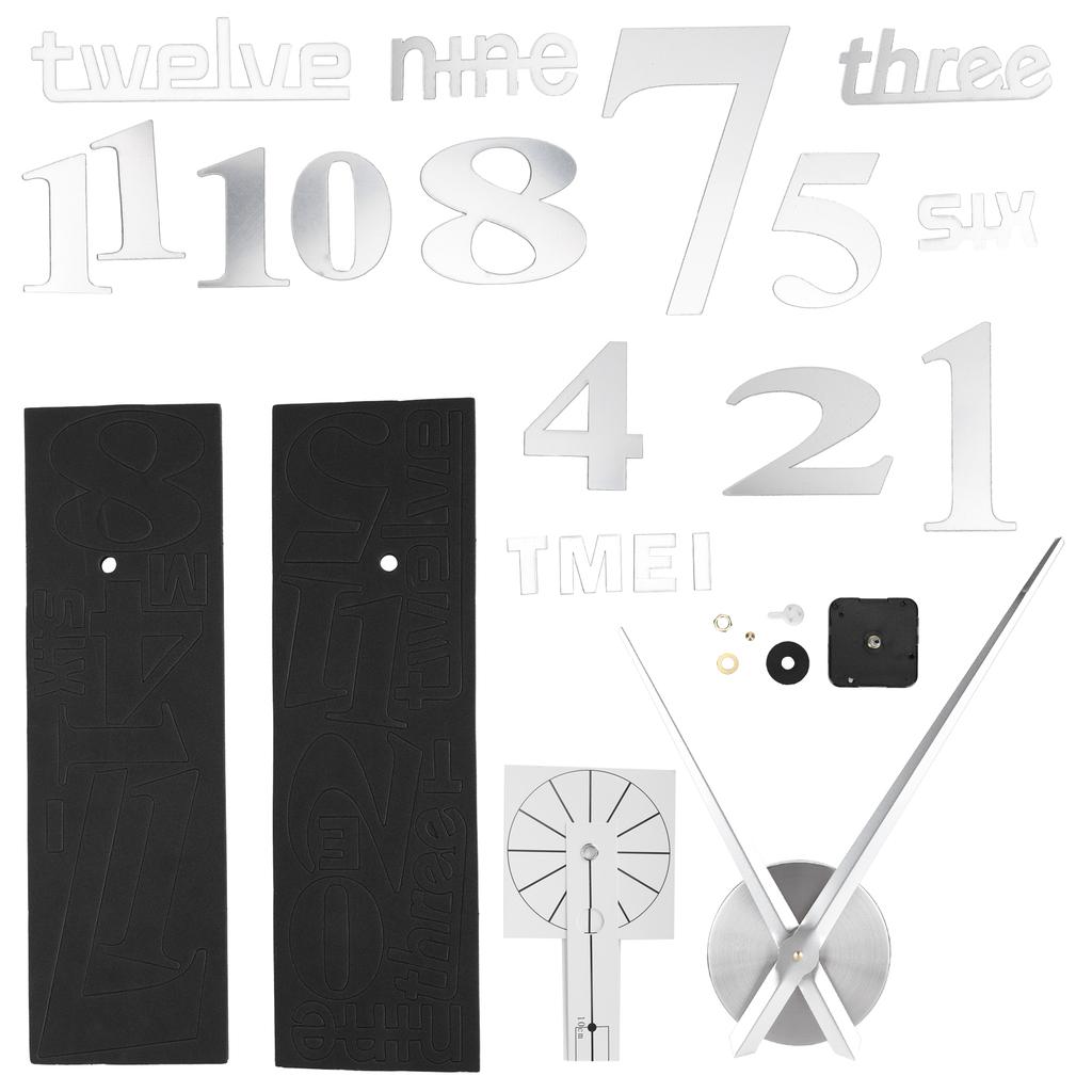 Frameless DIY Wall Clock Modern Mirror Wall Sticker for Home Living Room Bedroom Decor