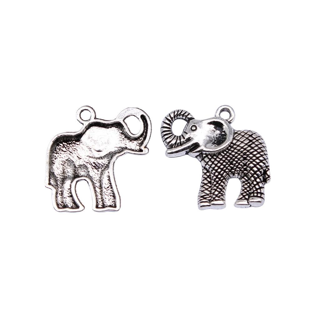 Antique Style Elephant Charms Metal Animal Pendants For DIY Jewelry Keychain Bag Accessories