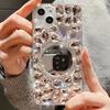 Glitter Crystal Rhinestone Phone Case with Mirror, Clear Bling Floral Cover For OPPO Realme 14 Pro Plus 14X 14T 13 12 Lite 4G 5G