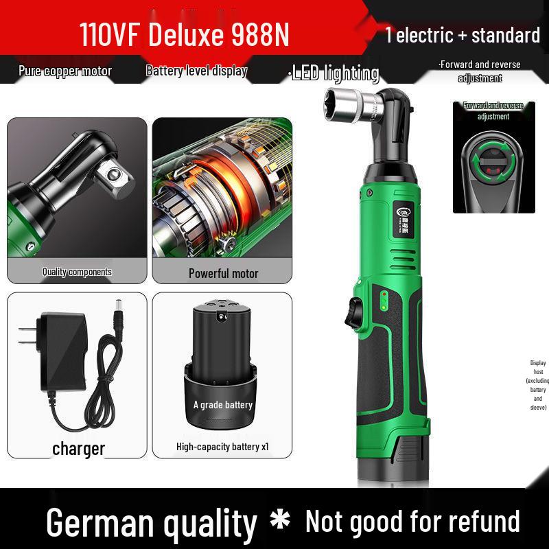 Перезаряжаемый 90° Высокомоментный Трещоточный Ключ для Авторемонта