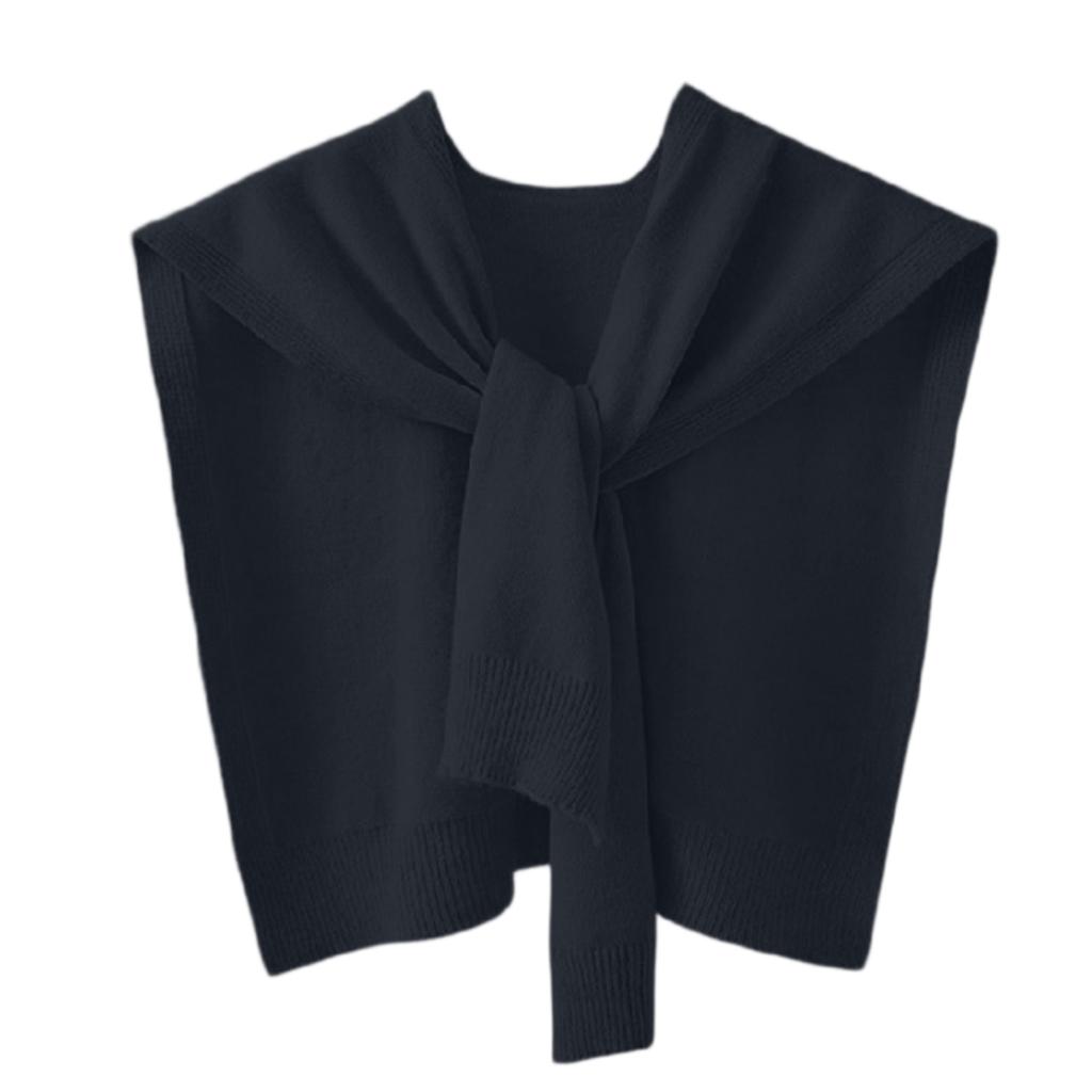 Ladies' Fashionable Solid Color Western-style Knitted Outer Shawl