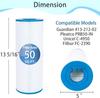 Filtro per Vasca Idromassaggio per Pleatco PRB50-IN, Cartuccia Filtro per Spa per PRB50IN, Unicel C-4950, Darlly SC706, 40506 Filbur FC-2390, Jacuzzi
