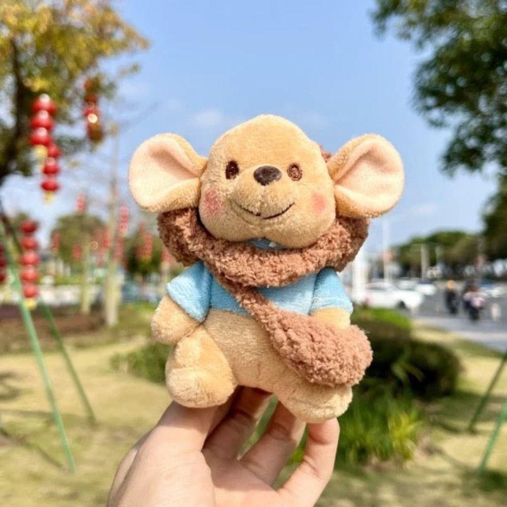 Comfort Little Bean Key Chain Soft Bag Pendant Portable Kangaroo Doll Keychain Girl