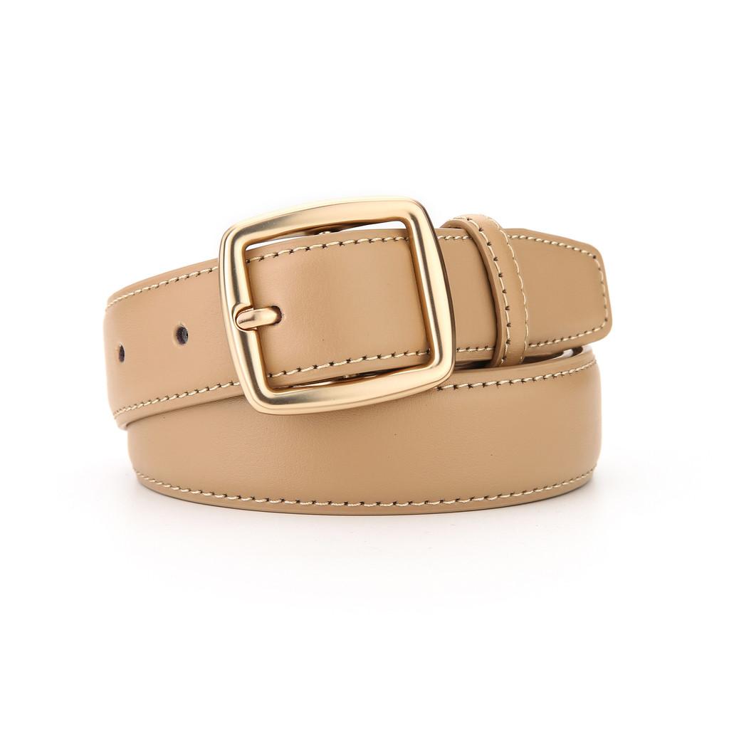 

Женский ремень из натуральной кожи с пряжкой из сплава для повседневной и деловой одежды Khaki