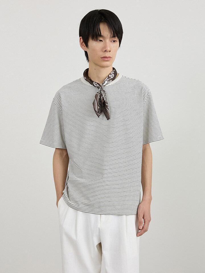 TMAKER Unisex Striped Short Sleeve Tee Iv