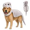 NEW Dinosaur Skeleton Glow in Dark Cat Costume, 25-120cm Dog Hood Outfit Pet Clothes for Halloween Cosplay with/without Glowing