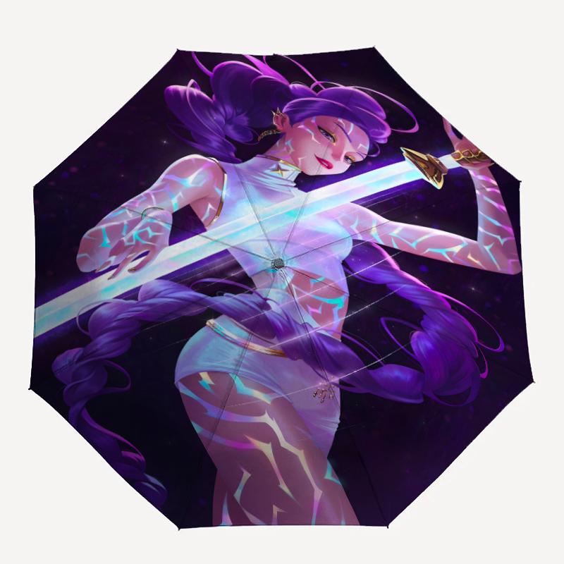 1pc KPop Demon Hunters RUMI3 Umbrella, Sun Protection, And UV Shielding. It Has Eight Sturdy Ribs for Outdoor Use And Perfect Gift