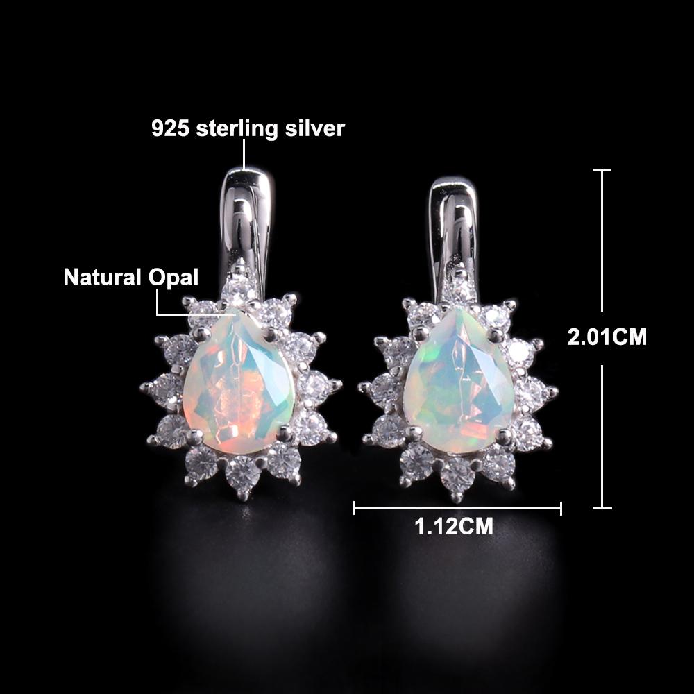 New Arrival!opal Earrings Nautral Gemstones Pear 6*8mm Classic Design 925 Sterling Silver Fine Jewelry for Women Nice Gift