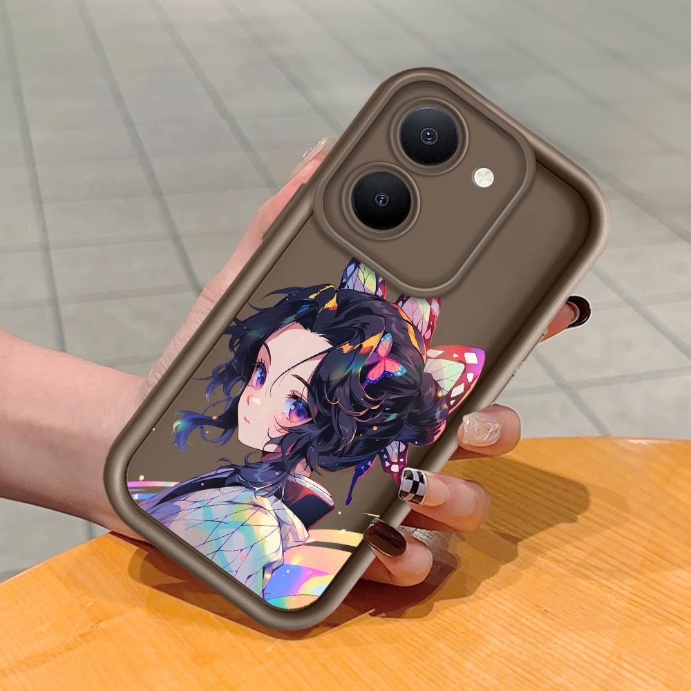 Model de imprimare cu scară pătrată din silicon moale Carcasă pentru telefon Acoperă completă Cameră de protecție antișoc Carcasă din cauciuc pentru Vivo