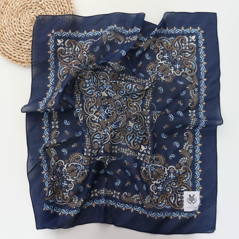 

Paisley Square Scarf 100% Cotton Scarf Women New Scarf Women s High Sense Series Neck Accessories Neck Band Decoration