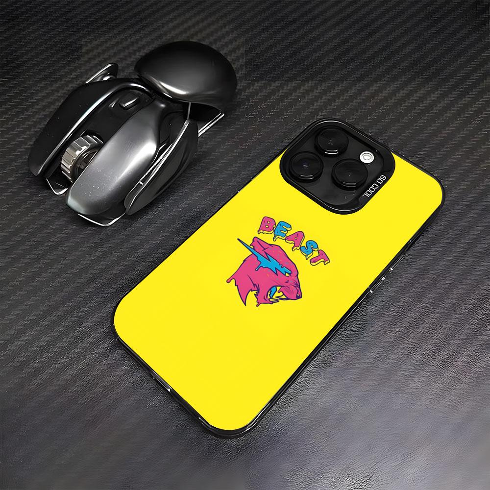 

M-Mr Beasts Phone Case For IPhone17 Air 16 15 14 Plus 13 12 11 Pro 7 8 XS Max XR Silver Black Bumper Case iPhone 16 Pro