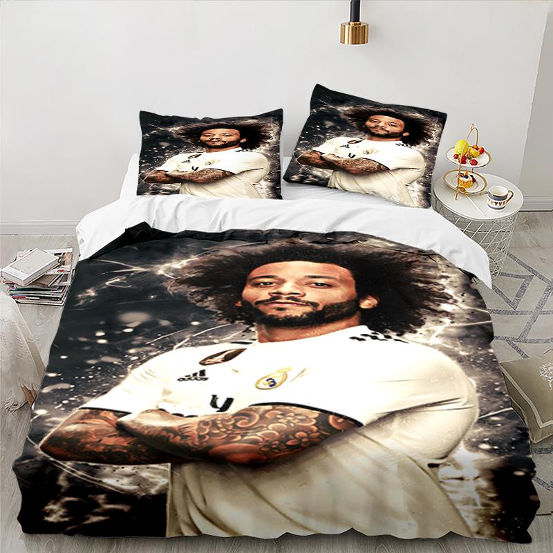 3PCS Real Vieira Football Legend Bedding set,Ideal for1pc Duvet Cover And 2pcs Pillowcases Perfect for Christmas gift,Ideal for Bedroom, Dormitory