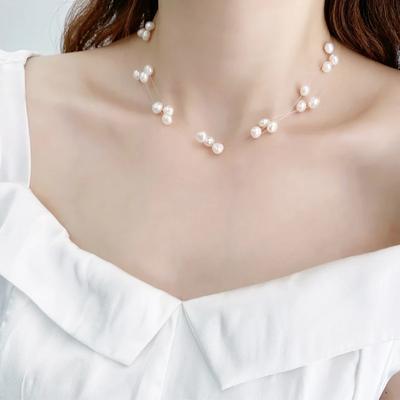 Γυναικείο κολιέ τσόκερ με φυσικό μπαρόκ μαργαριτάρι 925 στερλίνα 925, χειροποίητο δώρο κοσμήματος