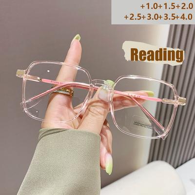 New Fashion Reading Glasses Anti-blue Light Glasses Fashionable Square Colorful Reading Glasses 2055