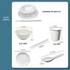 Qie'e Tuan Tuan Rice Husk Disposable Tableware Set