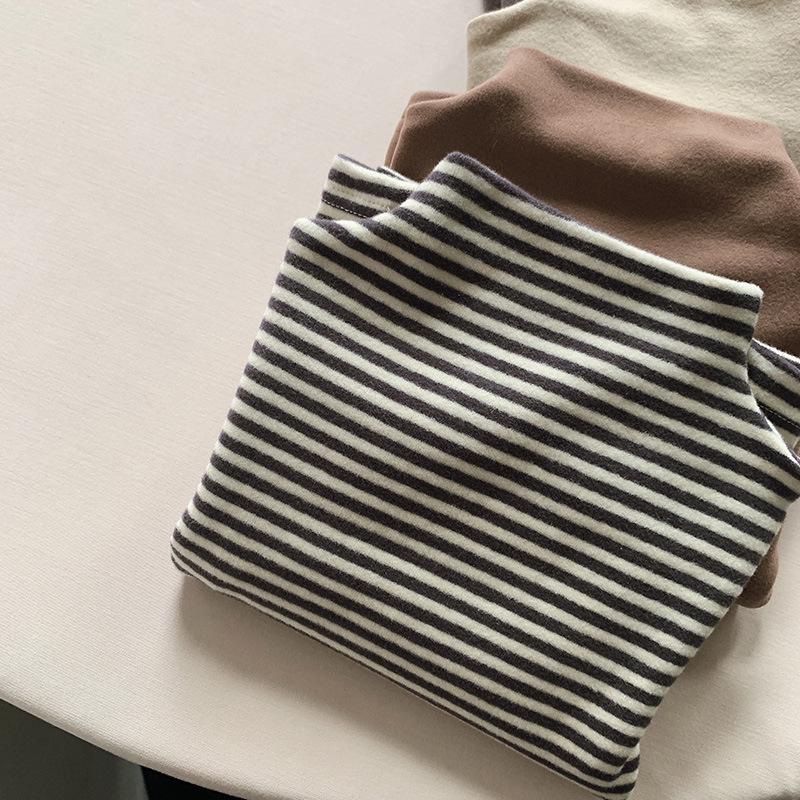 Children's Australian Wool Base Layer: Warm Autumn/Winter High Neck Top for Toddlers, Boys & Girls, Versatile Stretch Shirt, Korean Style.